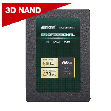 Inland Professional 960 GB 3D NAND SATA III 6Gb/s 2.5 in. Internal SSD