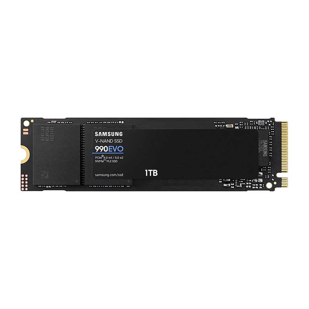 Samsung 990 EVO 1TB Samsung V NAND TLC NAND PCIe Gen 4 x4 and PCIe Gen 5 x2 NVMe M.2 Internal SSD