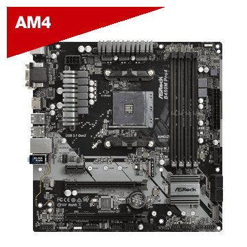 ASRock B450M Pro4 AMD AM4 mATX Motherboard